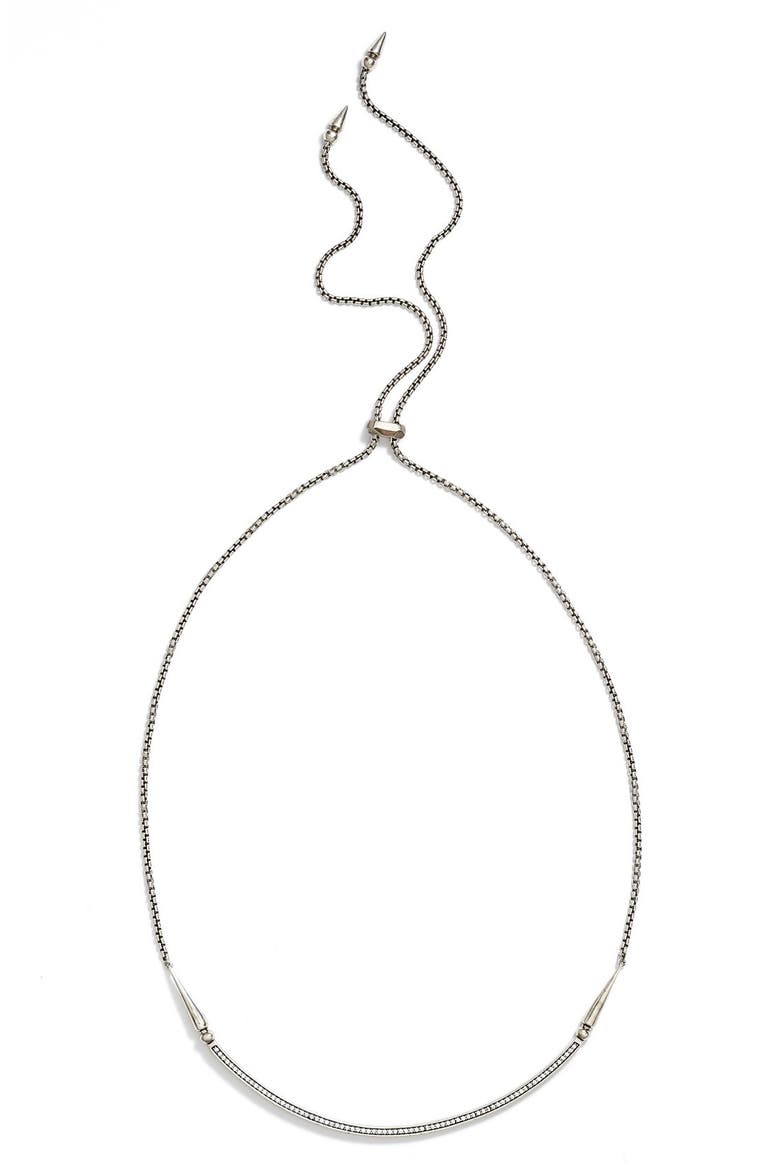 'Scottie' Pendant Necklace, Main, color, SILVER