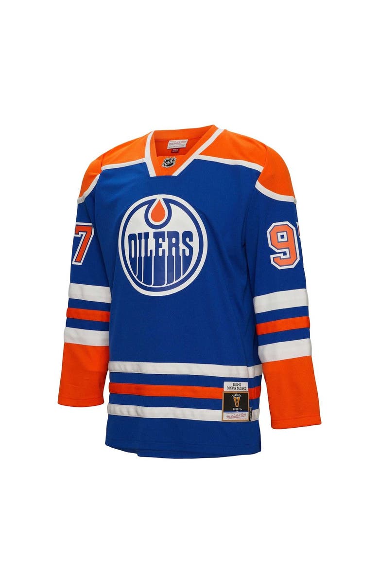 Mitchell & Ness Men's Mitchell & Ness Connor McDavid Blue Edmonton Oilers 2015/16 Blue Line Player Jersey, Alternate, color,