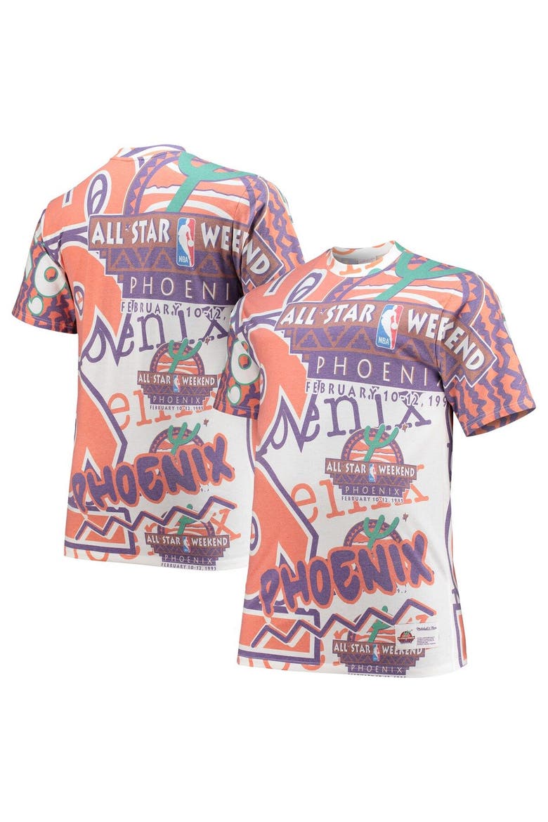 Men's Mitchell & Ness White NBA 1995 All-Star Game Hardwood Classics Big & Tall Jumbotron T-Shirt, Main, color, White
