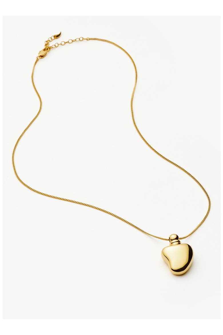 Message in a Bottle Heart Pendant Necklace, Alternate, color, GOLD