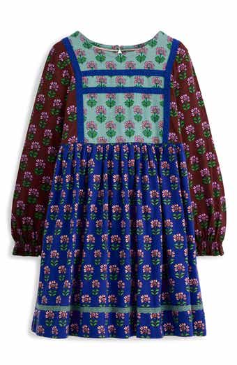 Mini Boden Kids' Floral Print Cotton Jersey Dress