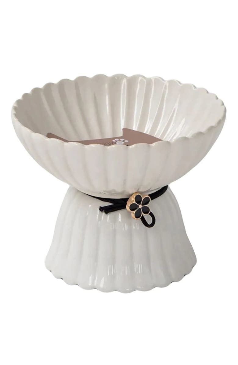 Dexypaws Elevated Ceramic Bowl For Cats 8.45oz Capacity, Main, color, 