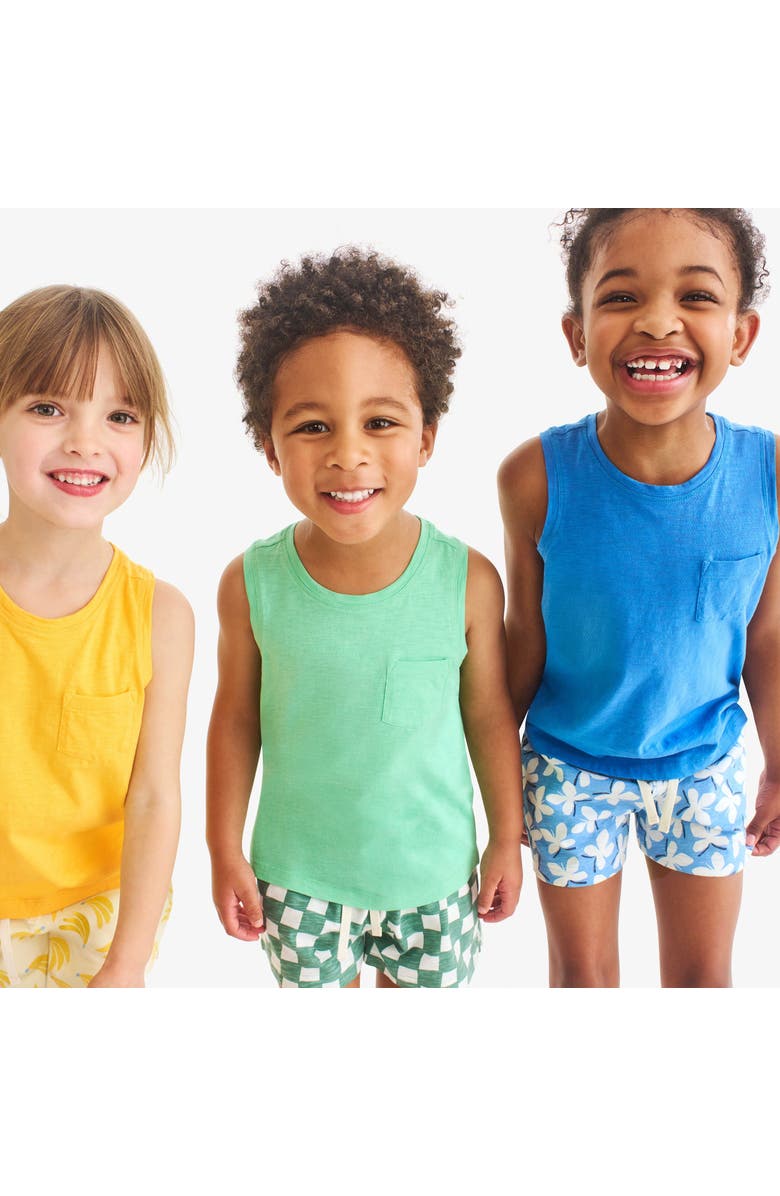 Primary Kids Park Short In Prints, Alternate, color, Cornflower