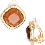 Karine Sultan Bezel Clip-On Earrings