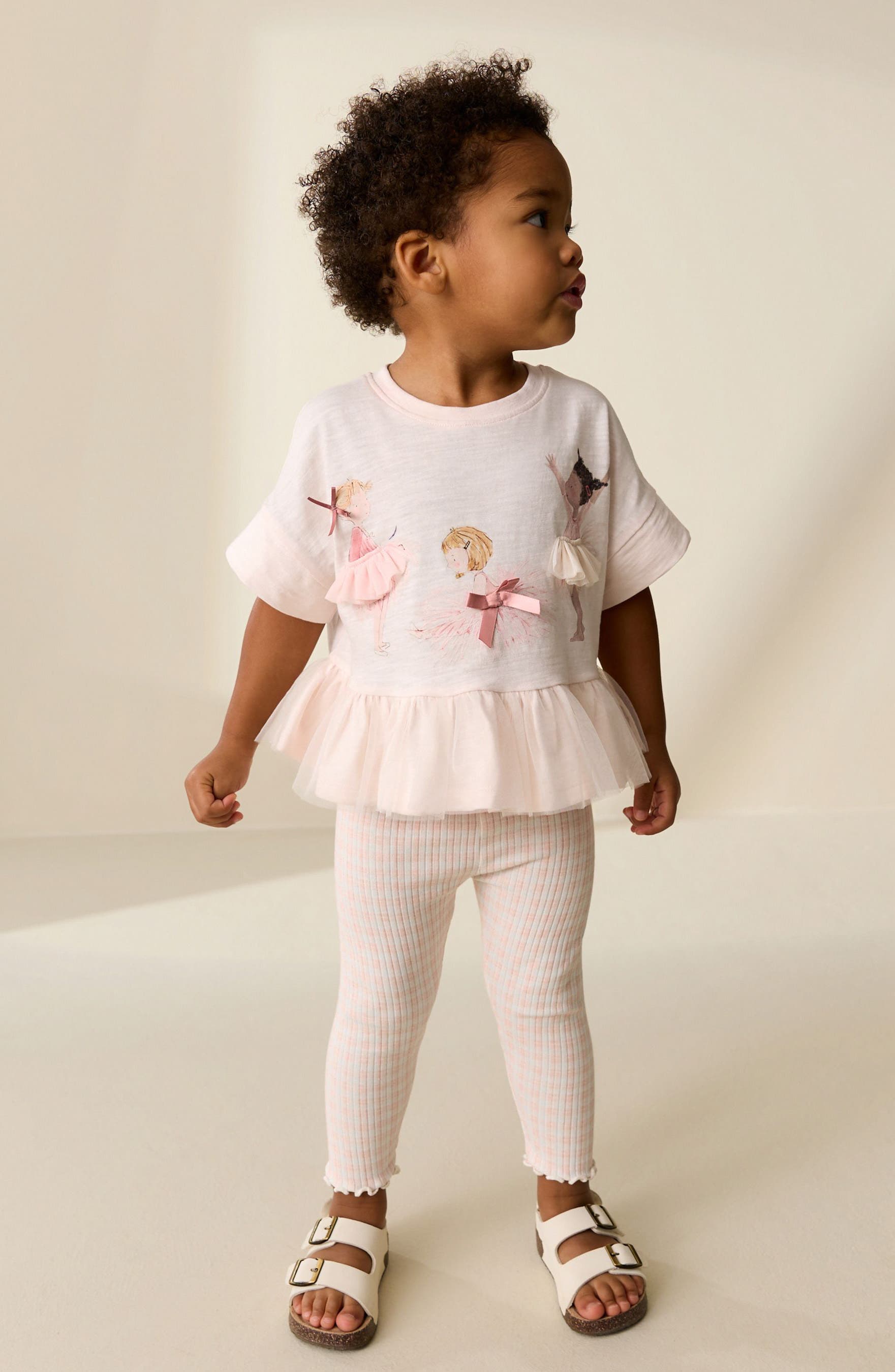 Kids' Ballerina Peplum Top & Leggings Set (Women) | Nordstrom