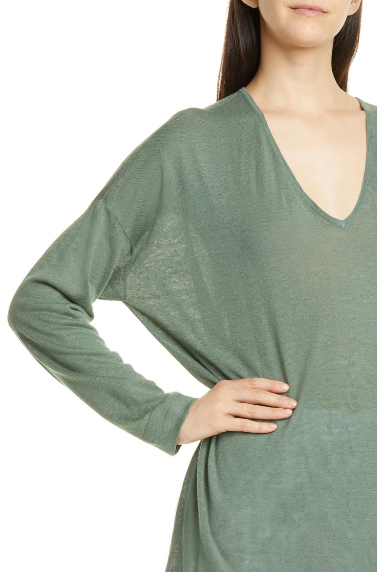 V-Neck Tunic, Alternate, color, NORI