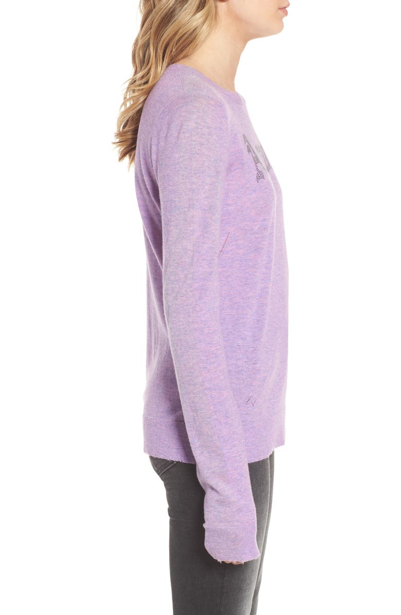 Zadig & Voltaire Miss Bis Cashmere Sweater, Alternate, color, 