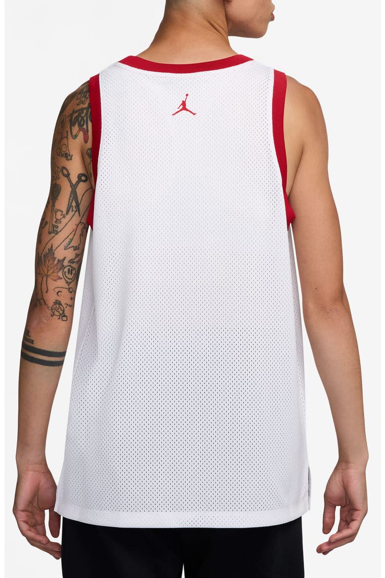 40th Anniversary Mesh Tank Jersey, Alternate, color, WHITE/ VARSITY RED/ RED