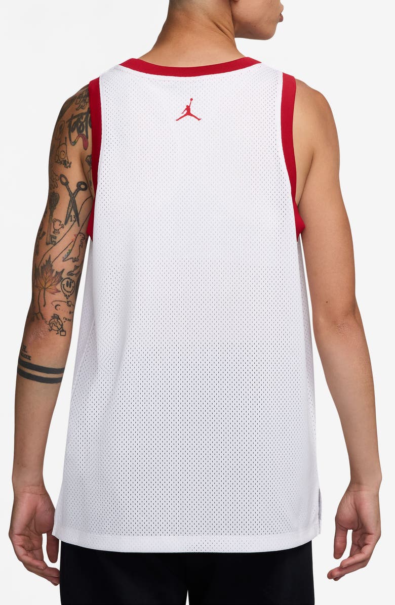 Jordan 40th Anniversary Mesh Tank Jersey, Alternate, color, White/ Varsity Red/ Red