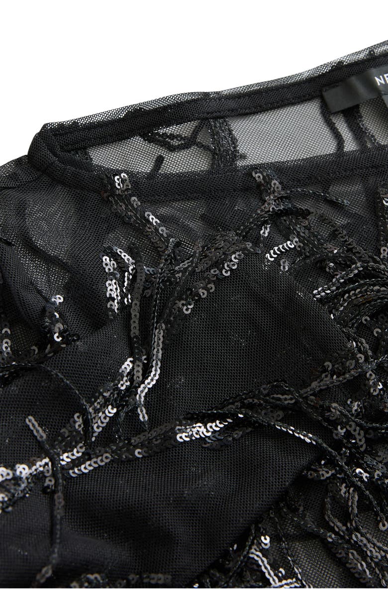 NEXT Sequin Tassel Top, Alternate, color, Black