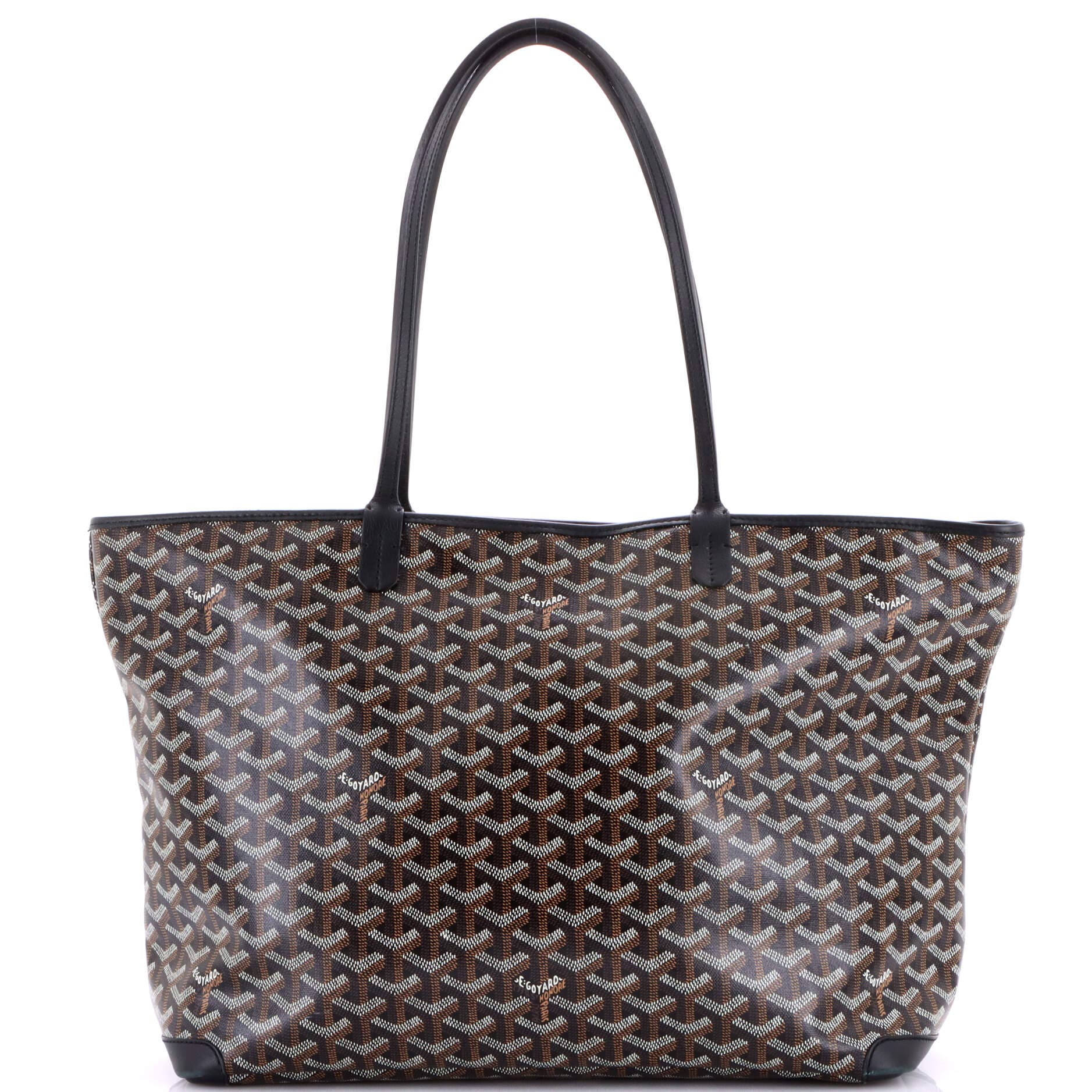 Pre-Owned Goyard Artois Tote Coated Canvas MM, Main, color, Black