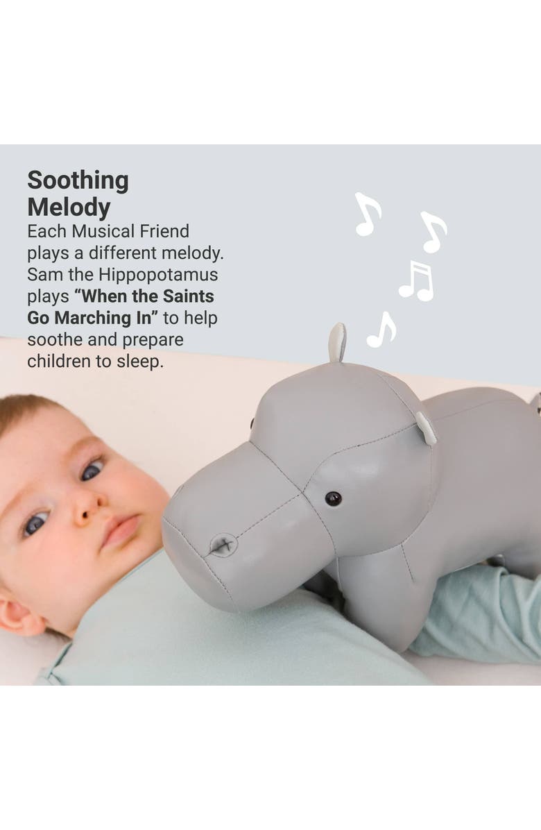 Little Big Friends Musical Animals - Hippo, Plush Baby Music Box, Nursery Toy, Alternate, color, Grey