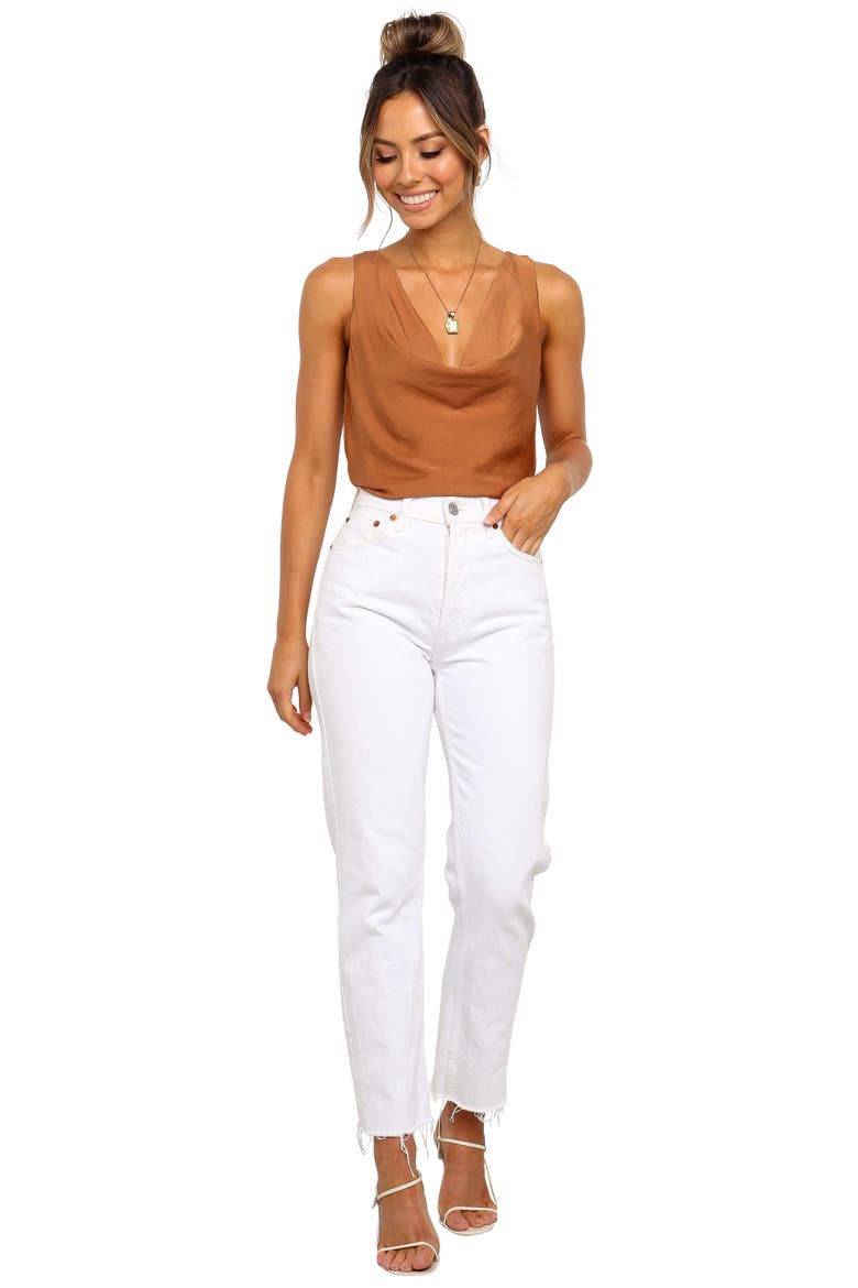 Vinita Cowl Neck Tank, Alternate, color, RUST