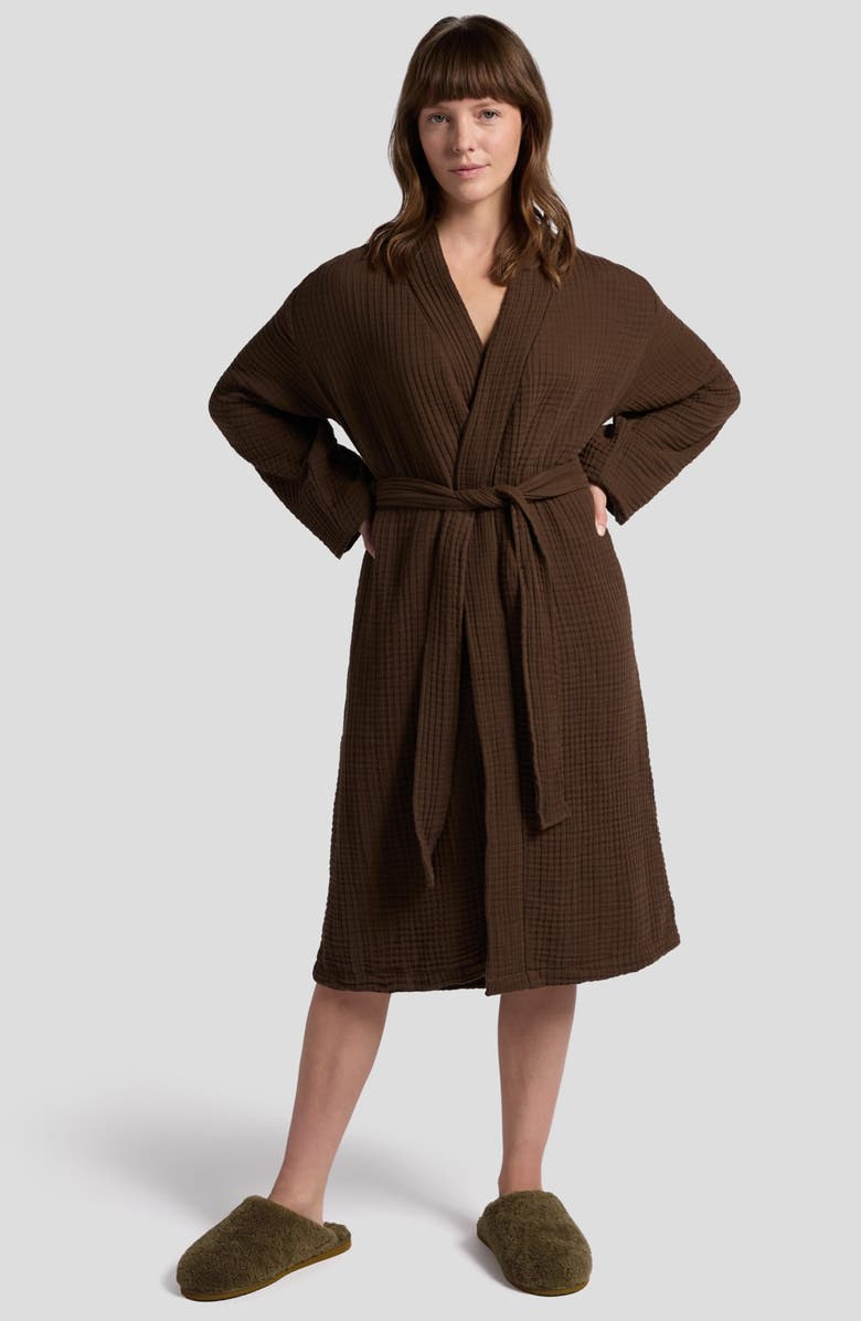 Parachute Gender Inclusive Cloud Cotton Robe, Alternate, color, Java