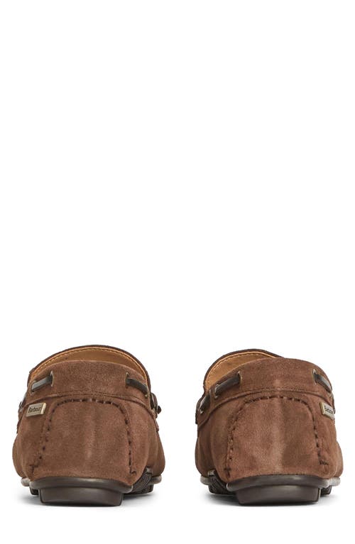 Barbour Courage Driving Shoe In Choco Suede