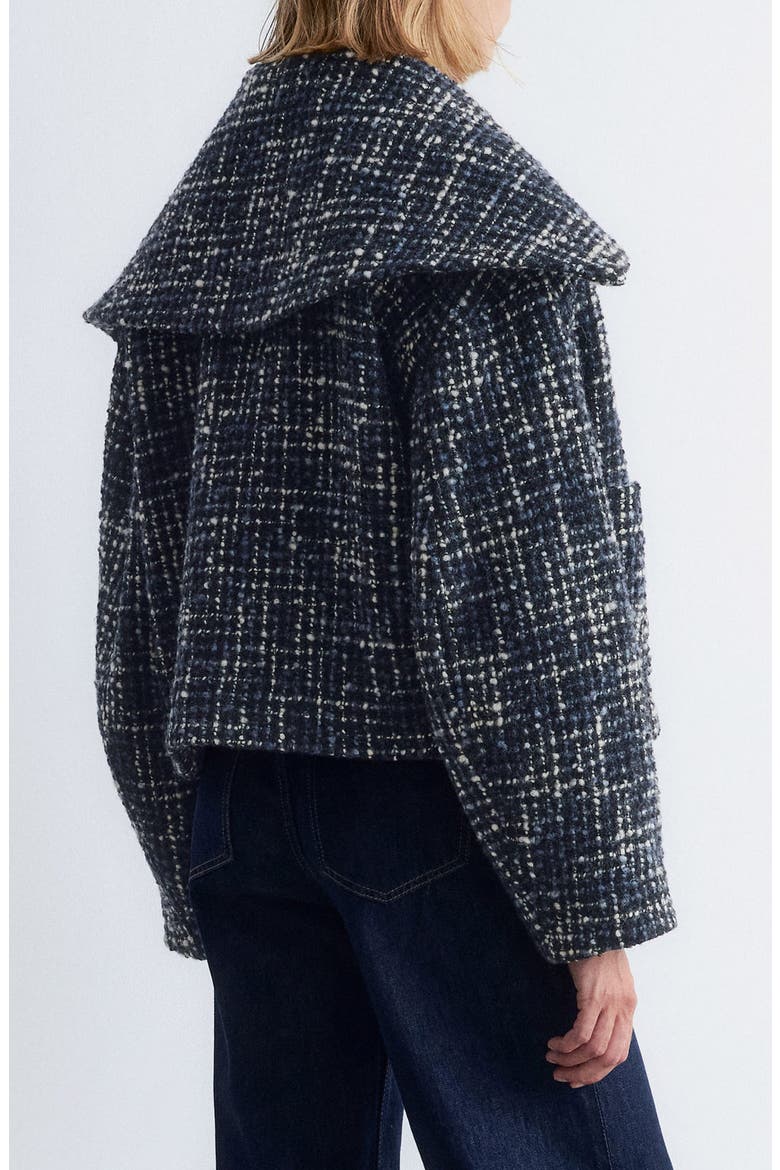 Crop Wool Blend Jacket, Alternate, color, BLACK DARK