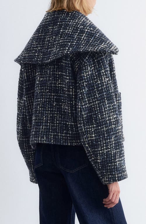 & Other Stories Crop Wool Blend Jacket In Blue