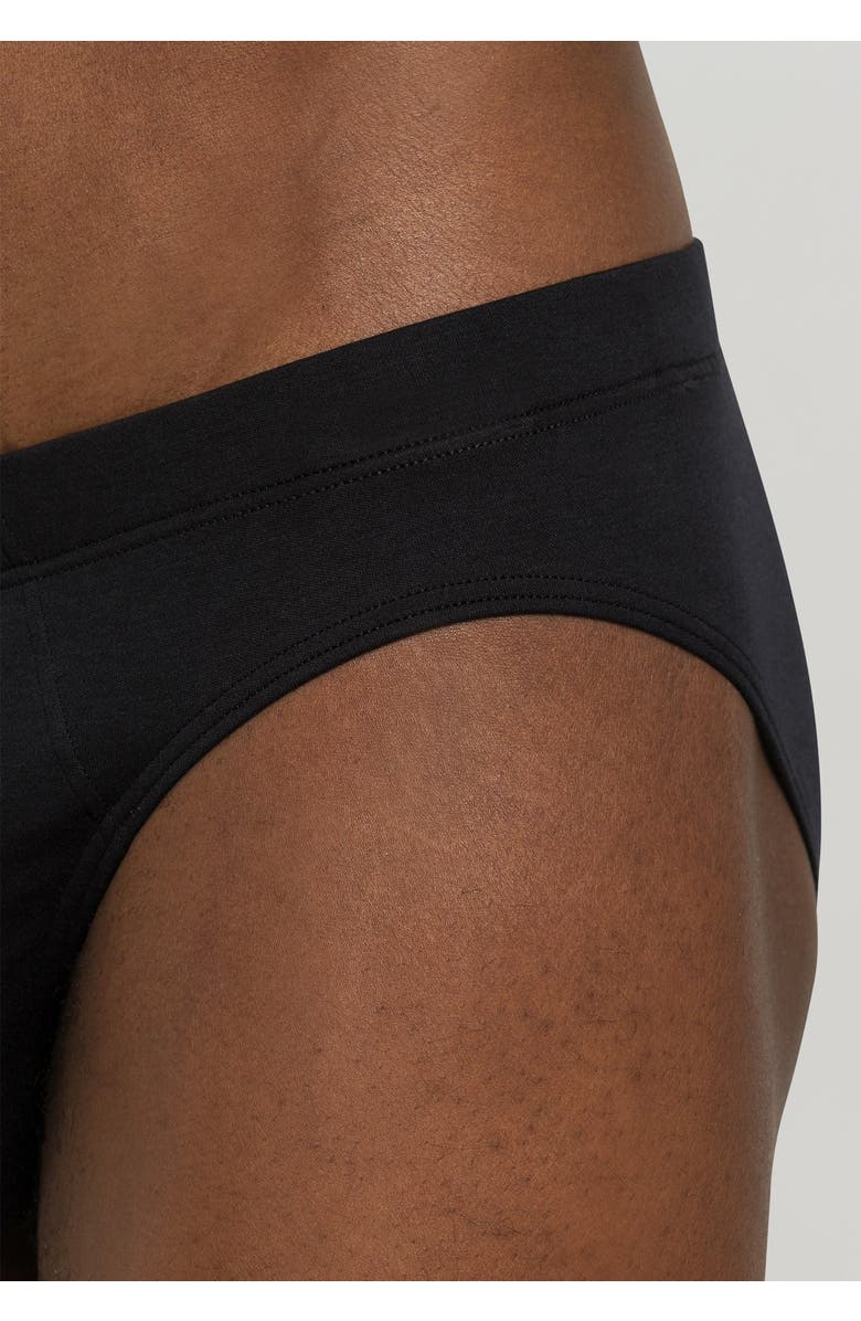 Hanro Sea Island Cotton Cotton Brief, Alternate, color, Black