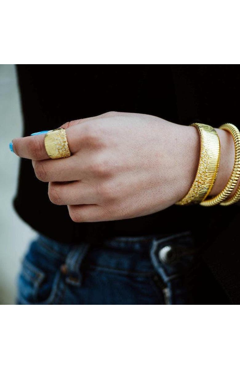 Ivy & Pearl Co. Golden Drip Ring, Alternate, color, Gold