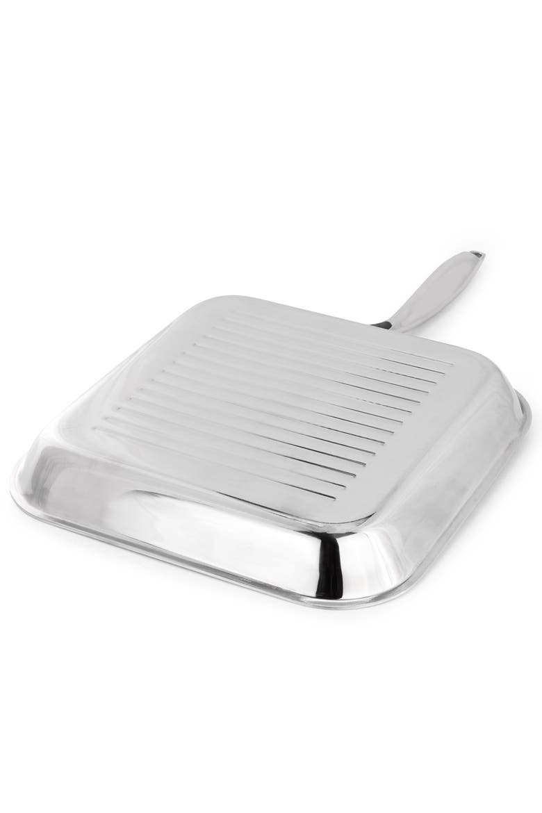 11in Hybrid Nonstick Square Grill Pan in Silver, Alternate, color, Silver