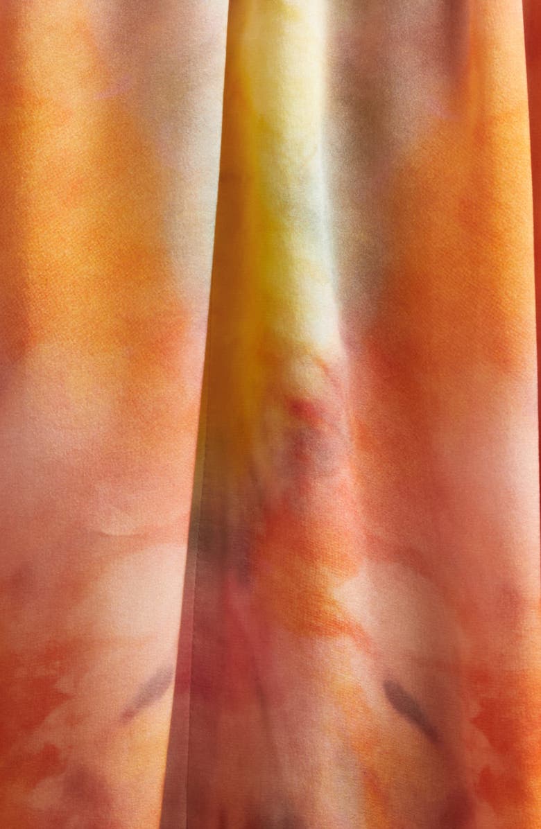 Zimmermann Luna Twist Print Silk Gown, Alternate, color, Ruby Tie Dye