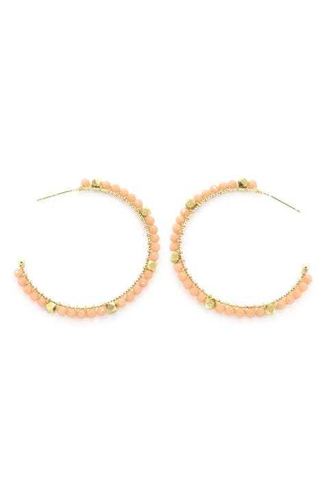 Crystal Wrap Hoop Earrings