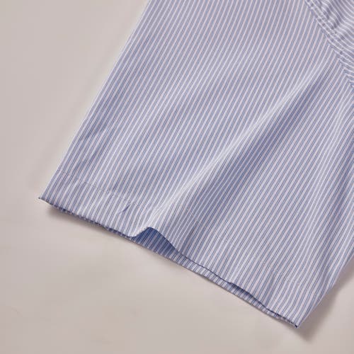Regent Row Big And Tall Stanton Shirt Short Sleeve Button Down In White-grey-stripe-52