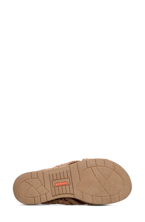 Shop Rockport Zora Woven Strap Slide Sandal In Medium Natural
