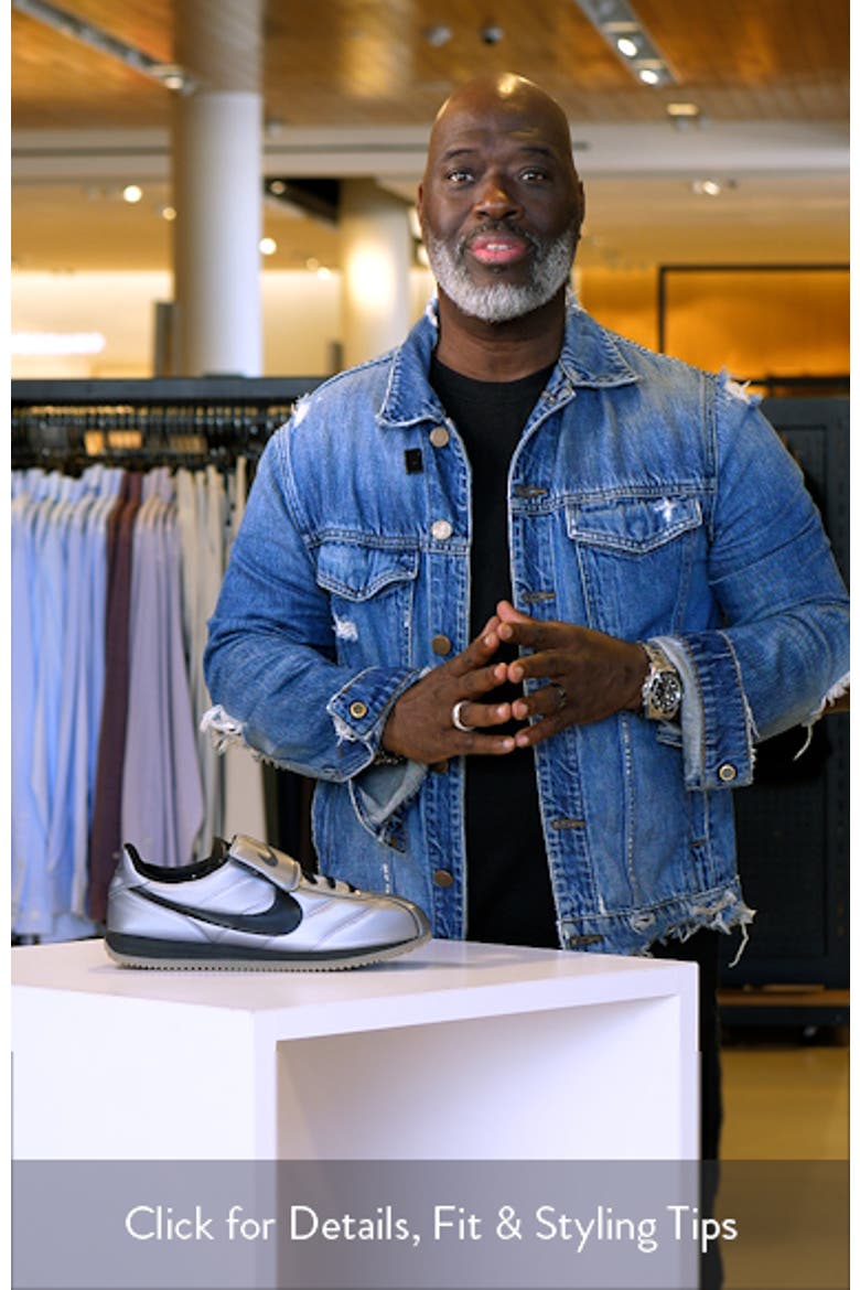 Cortez Leather SE 'Metallic Cool Grey/Black' Soccer Sneaker video