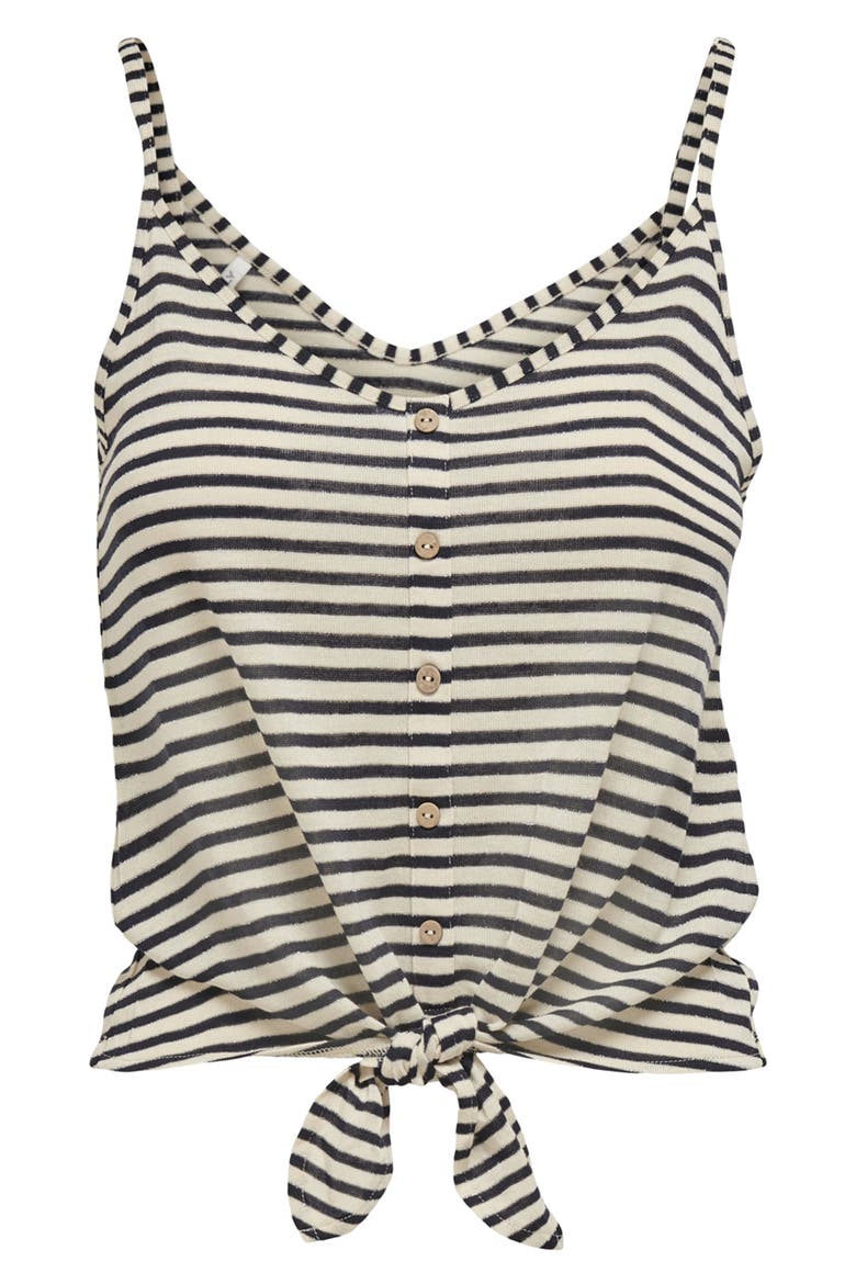 Cannes Tie Front Tank Top, Alternate, color, NIGHT SKY
