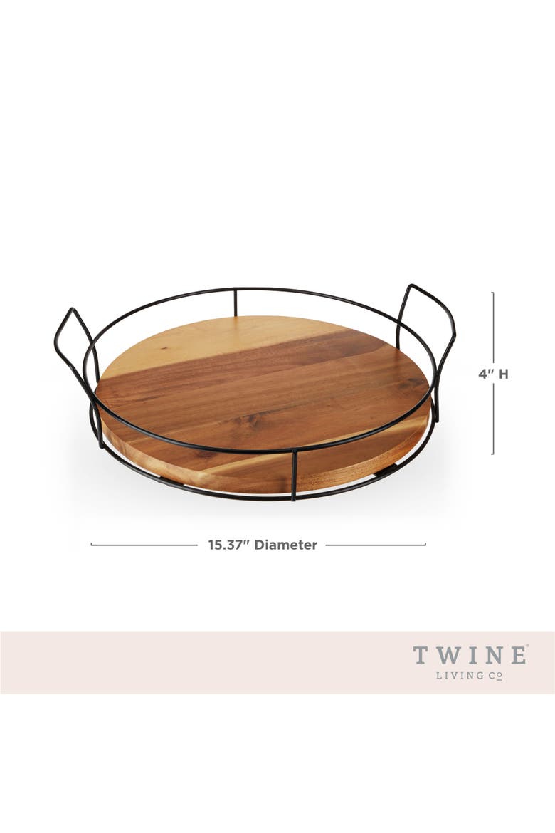Modern Manor Acacia Cocktail Tray, Alternate, color, Brown