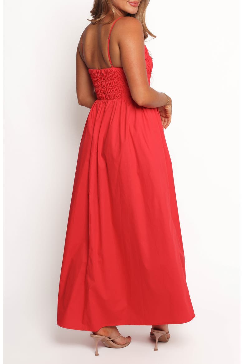 Camilla Shirred Maxi Sundress, Alternate, color, RED