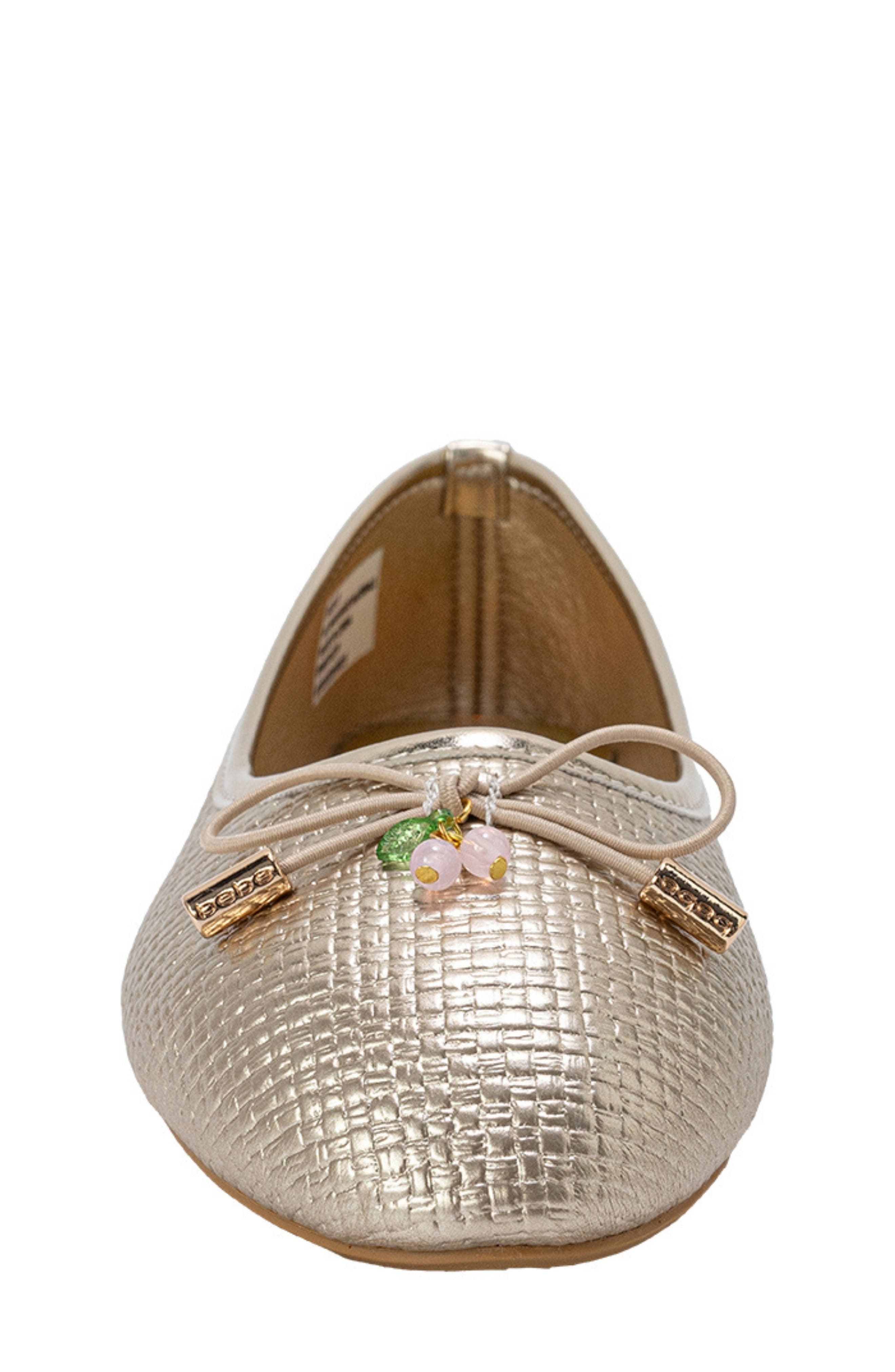 bebe Kids' Scarlet Flat, Alternate, color, Light Gold