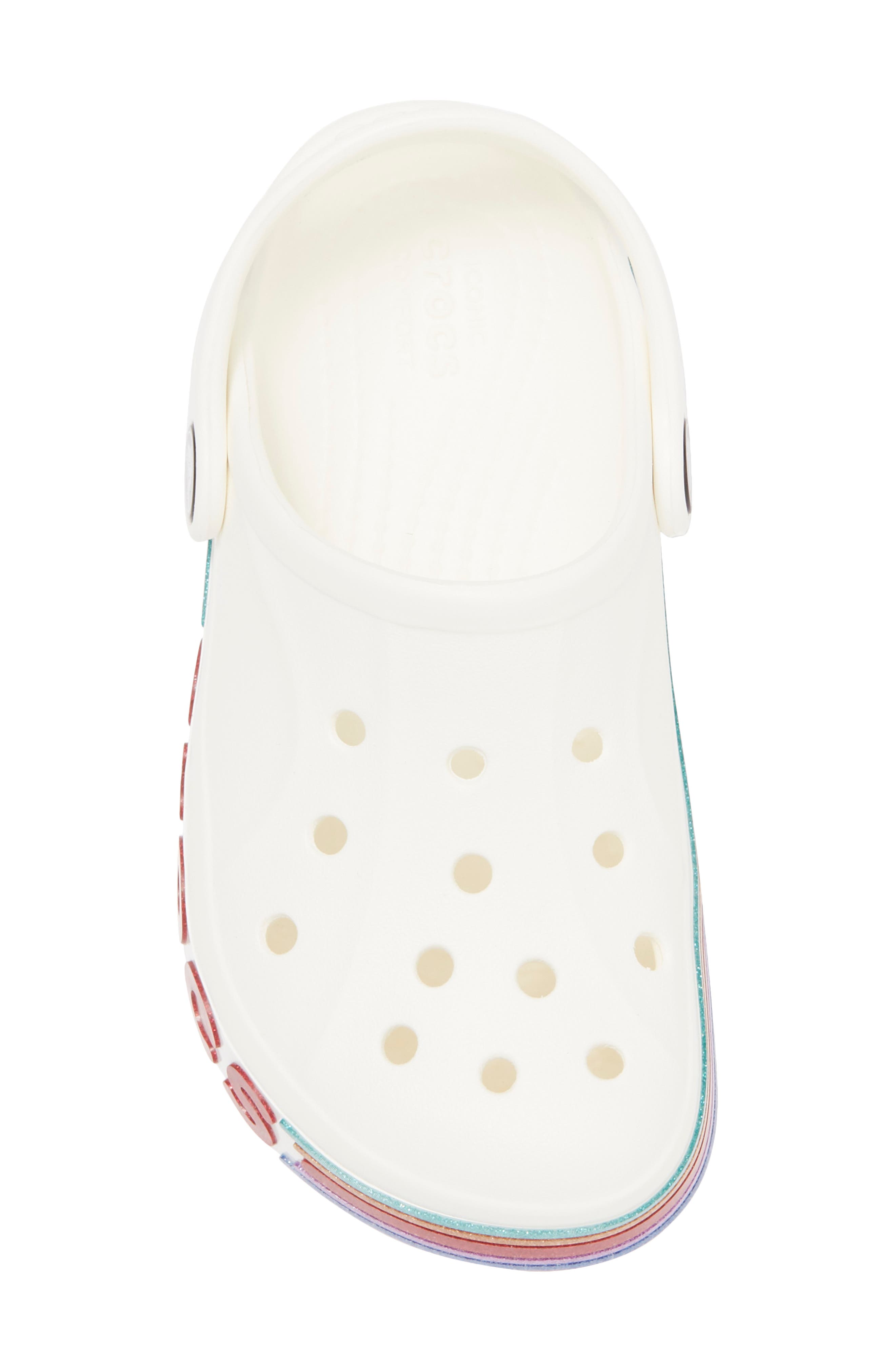 CROCS Kids' Bayaband Rainbow Glitter Clog, Alternate, color, 