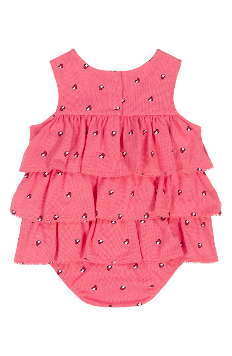 Tommy Hilfiger Tommy Heart Logo Bubble Bodysuit & Headband Set, Alternate, color, Pink Multi