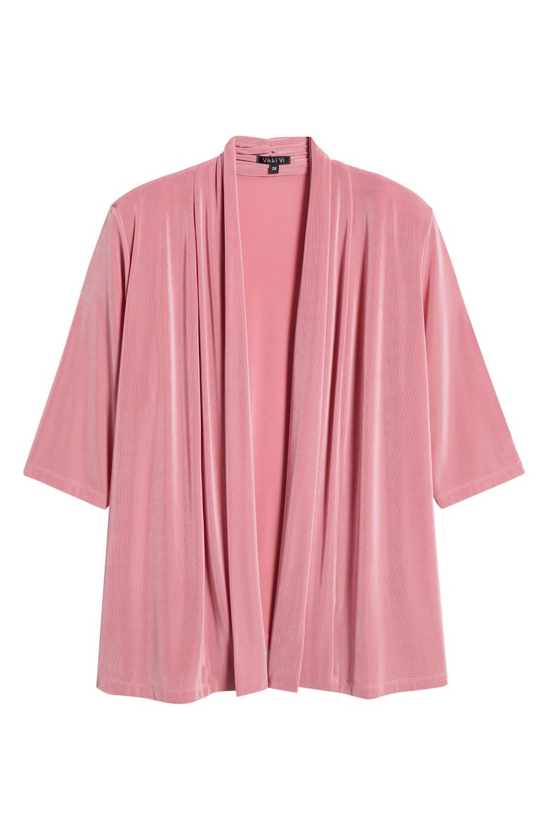 Vikki Vi Stretch Knit Open Front Jacket, Alternate, color, 