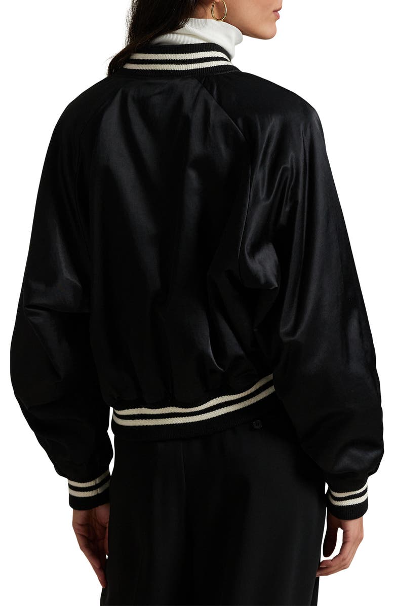 Logo Satin Bomber Jacket