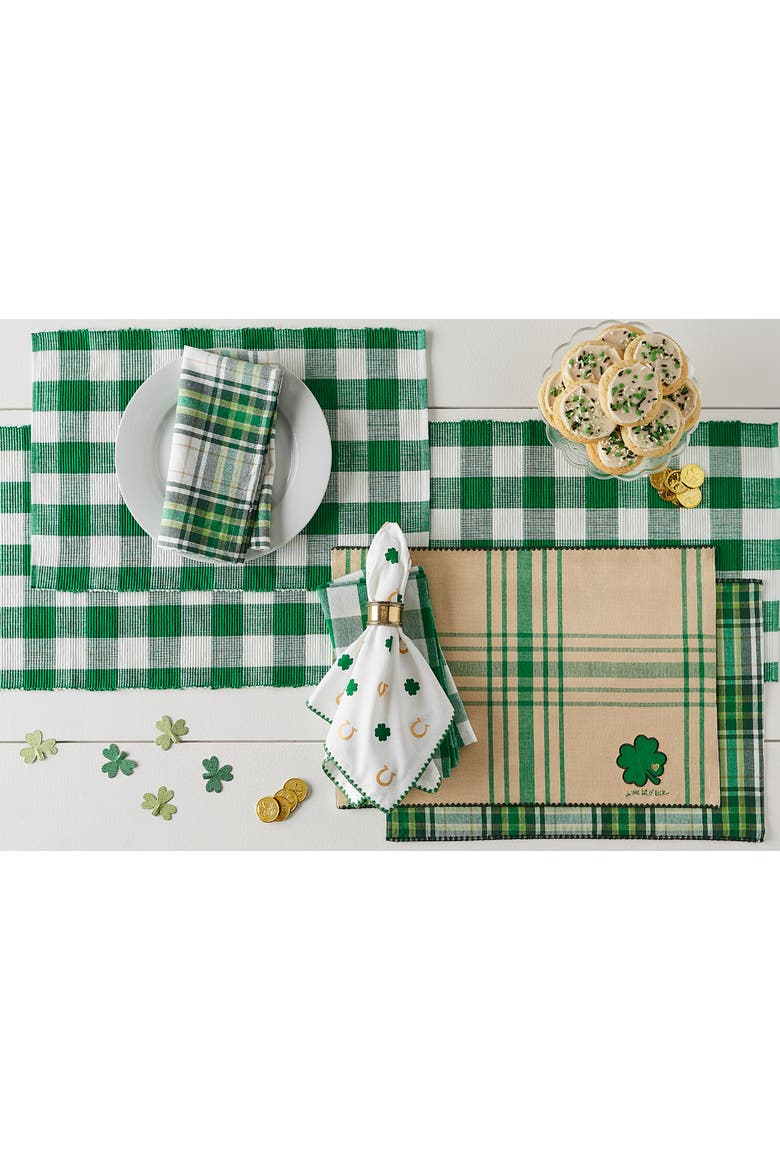 Four Leaf Check Table Runner, Alternate, color, Four Leaf