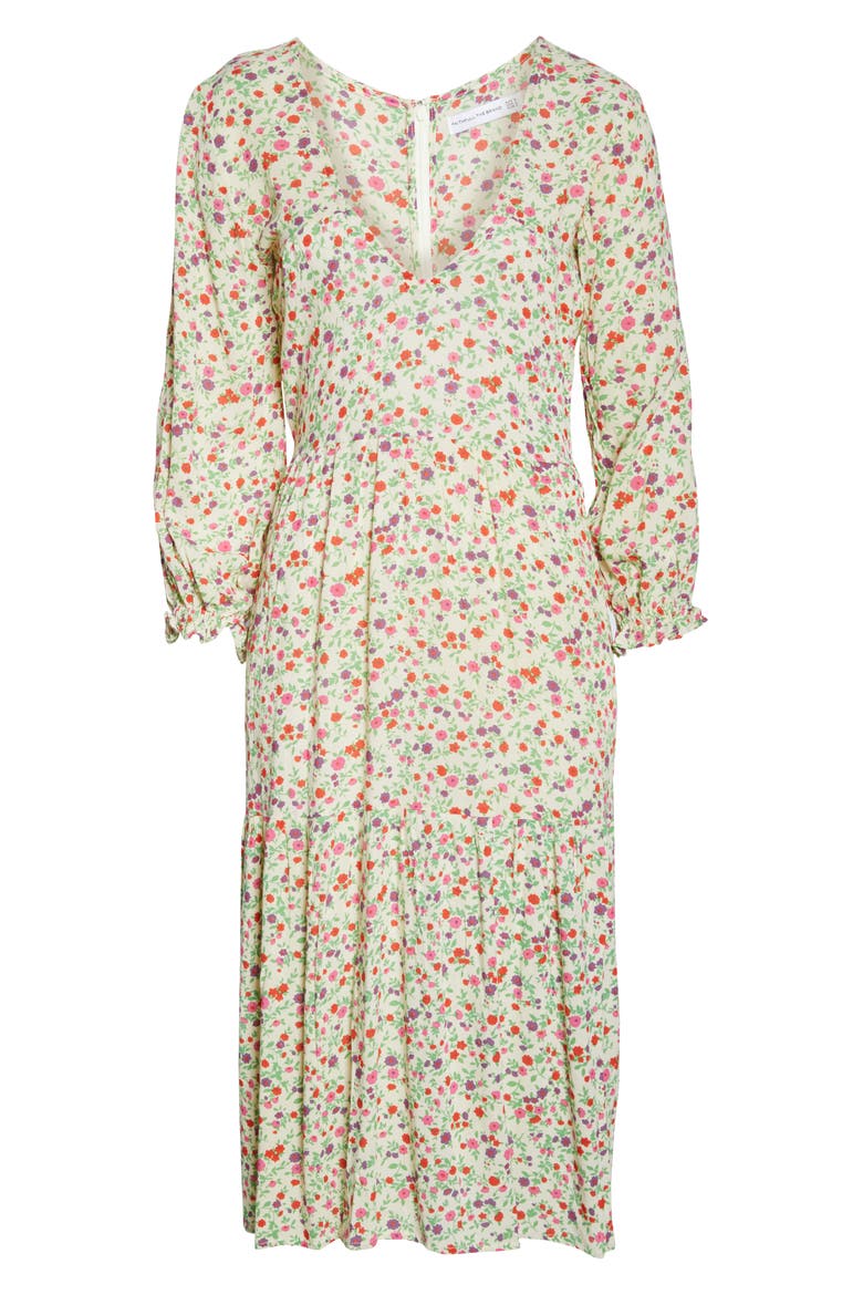 Les Fleurs Midi Dress, Alternate, color, BASTILLE FLORAL PRINT