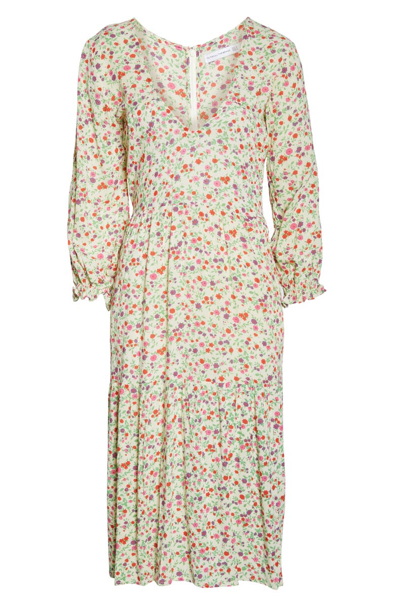Faithfull the Brand Les Fleurs Midi Dress, Alternate, color,