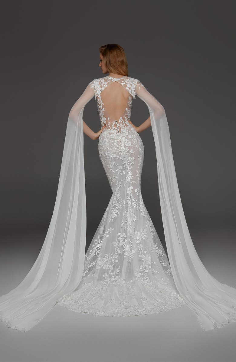 Atelier Pronovias Calas Mermaid Wedding Dress, Alternate, color, 