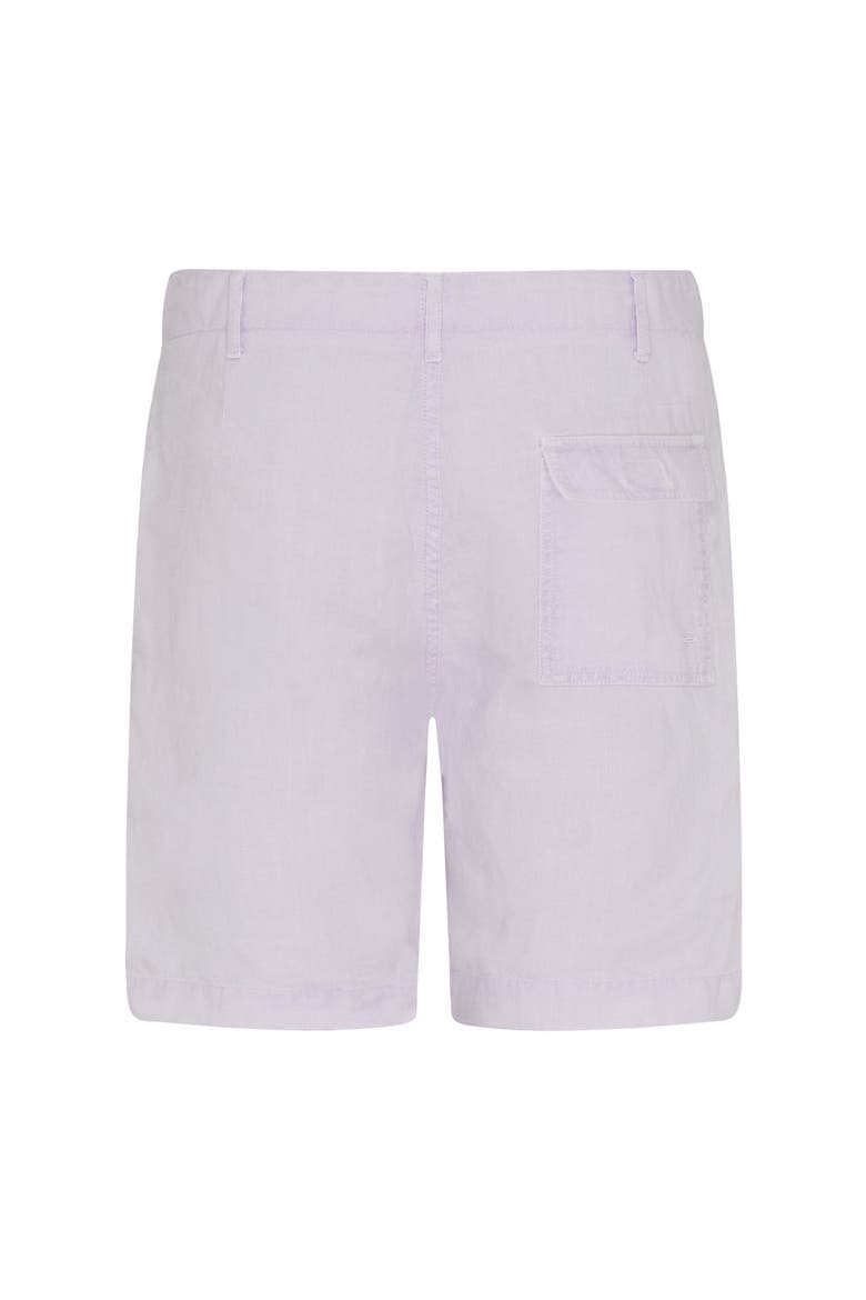 Men Mineral Dye Linen Bermuda Shorts, Alternate, color, Dawn Pink