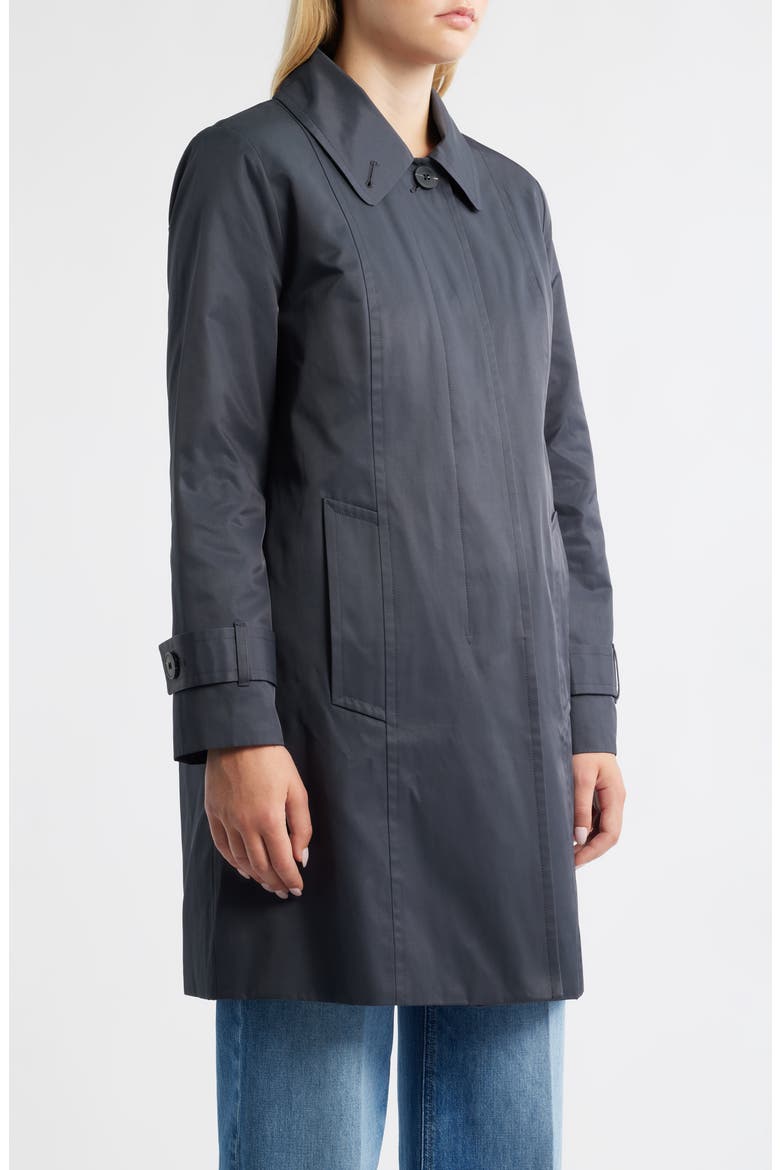 Short Raincoat with Scarf, Alternate, color, CHARCOAL