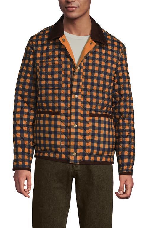 Lands' End Reversible Insulated Barn Jacket In Brown