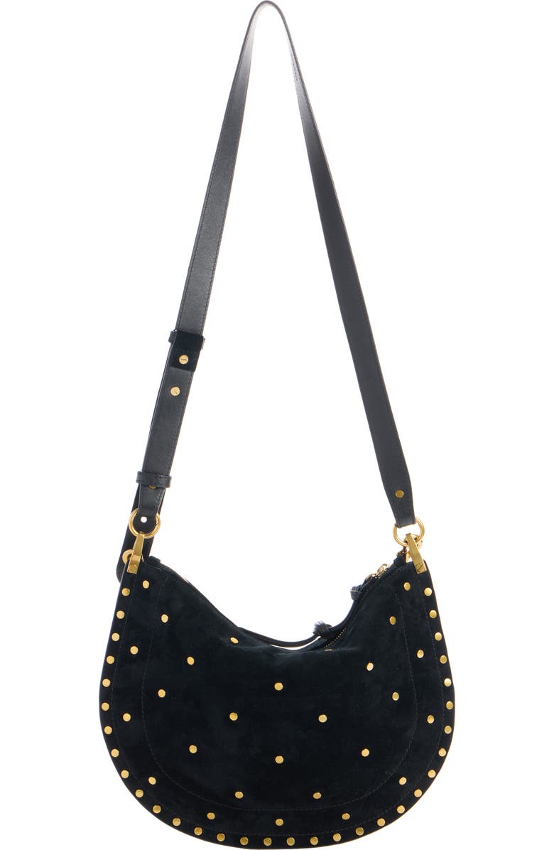 Isabel Marant Oskan Soft Zip Hobo Bag, Alternate, color, Black