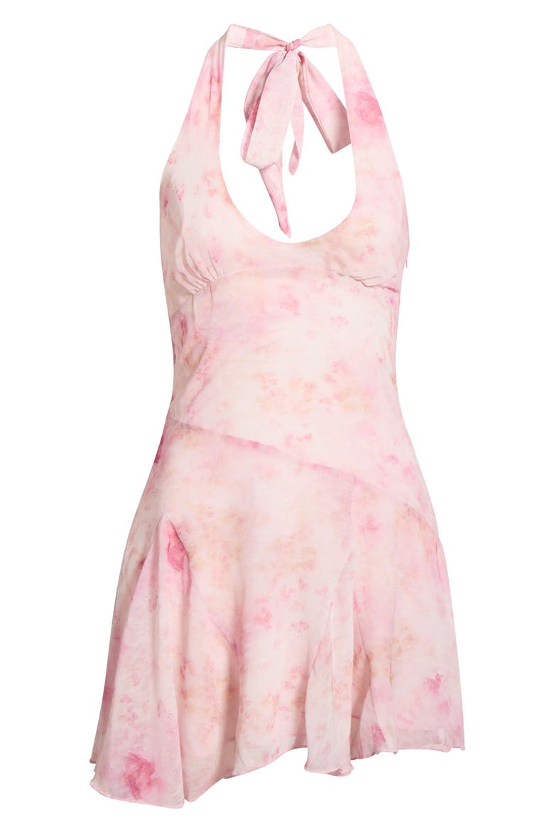 Valorie Halter Minidress, Alternate, color, PINK