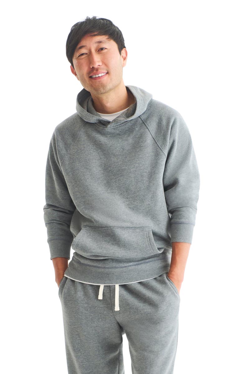 Primary Adult Cozy Fleece Pullover Hoodie, Alternate, color, Heather Black