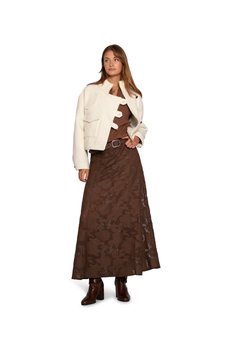 Play It Cool Coupe Maxi Skirt, Main, color, Dark Brown