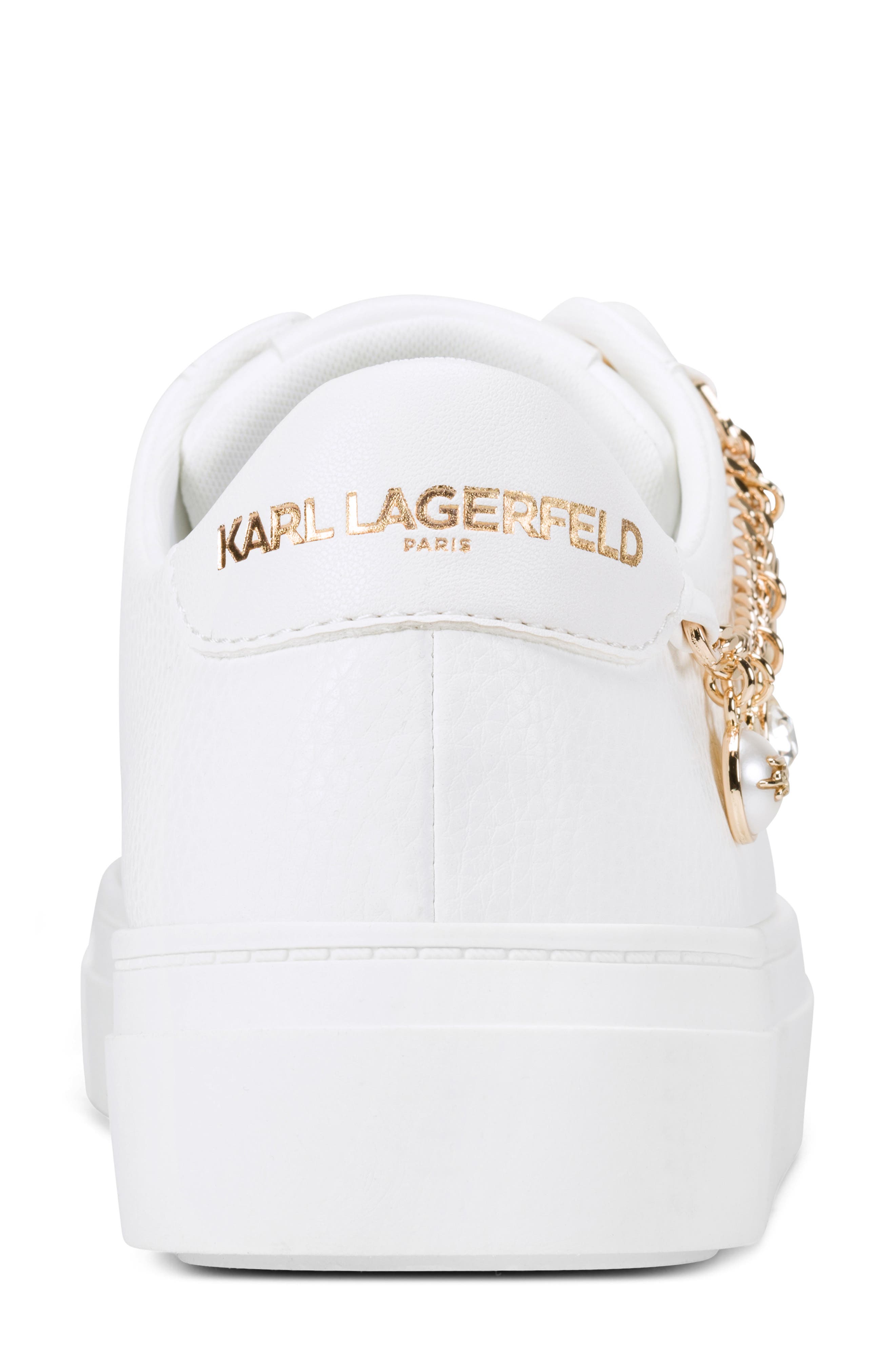 KARL LAGERFELD PARIS Cate Charms Sneaker, Alternate, color, Bright White