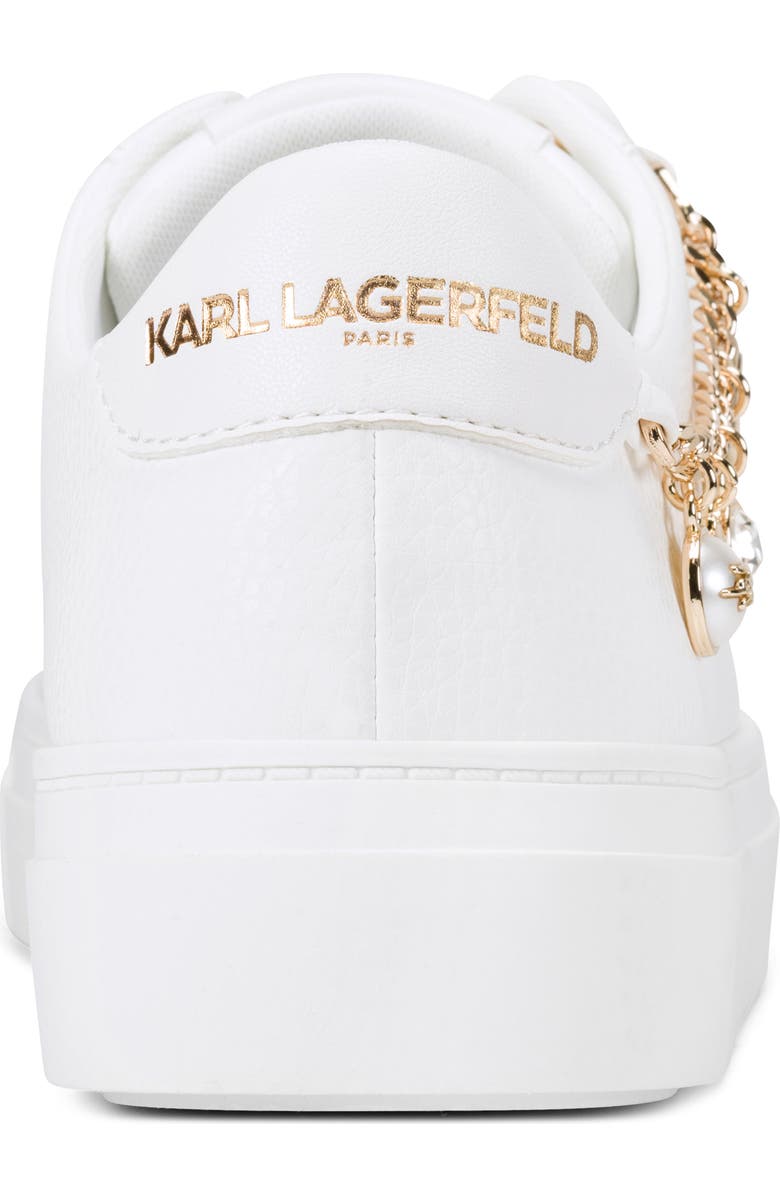KARL LAGERFELD PARIS Cate Charms Sneaker, Alternate, color, Bright White